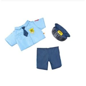 Build A Bear Police Officer Costume Outfit Shirt Shorts Hat Shoes